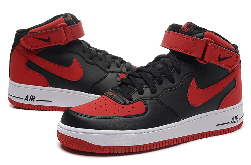 New Air Jordan 1 Magic Strap Black Red Shoes - Click Image to Close